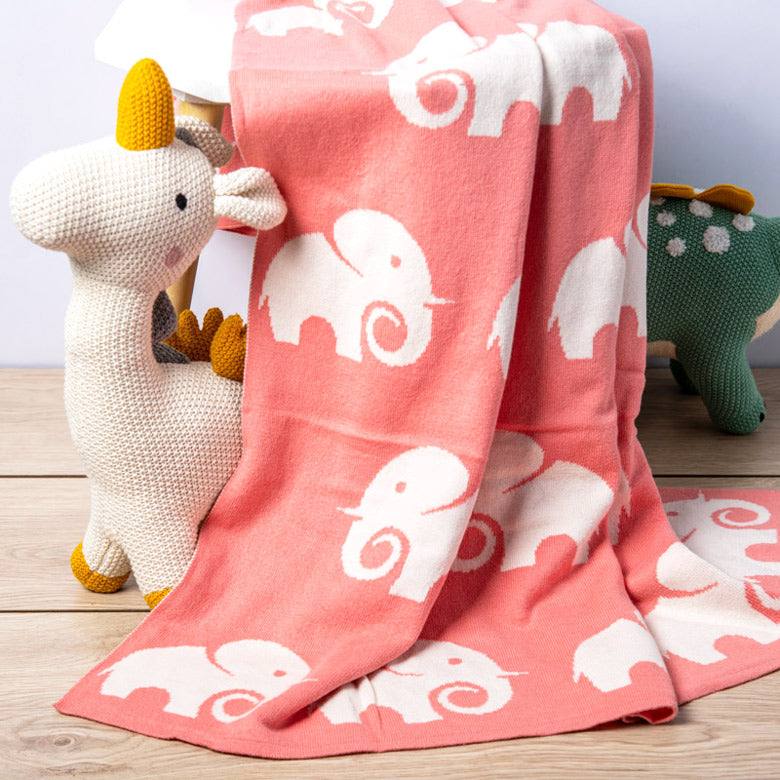 Knitted Baby Blanket Pink - Main Image