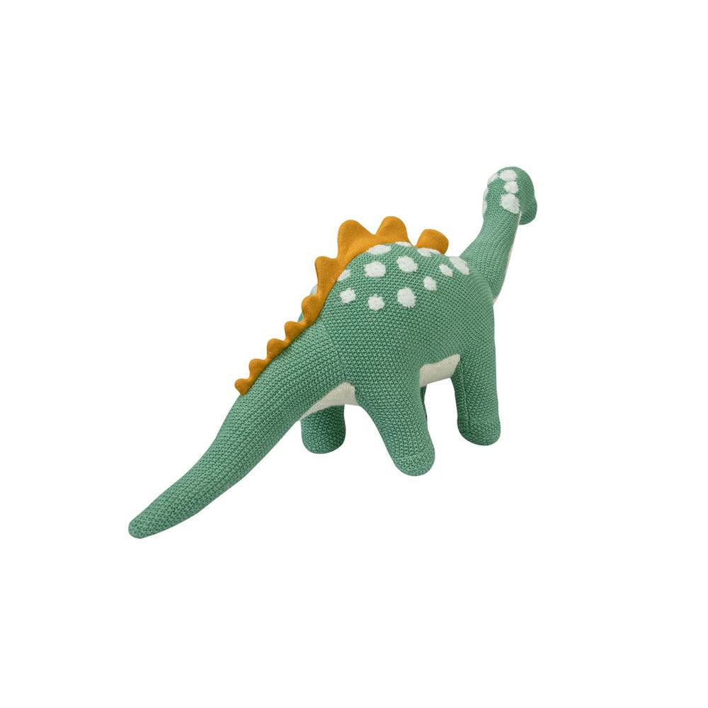 Pomme Knitted Soft Toy - Green Dinosaur