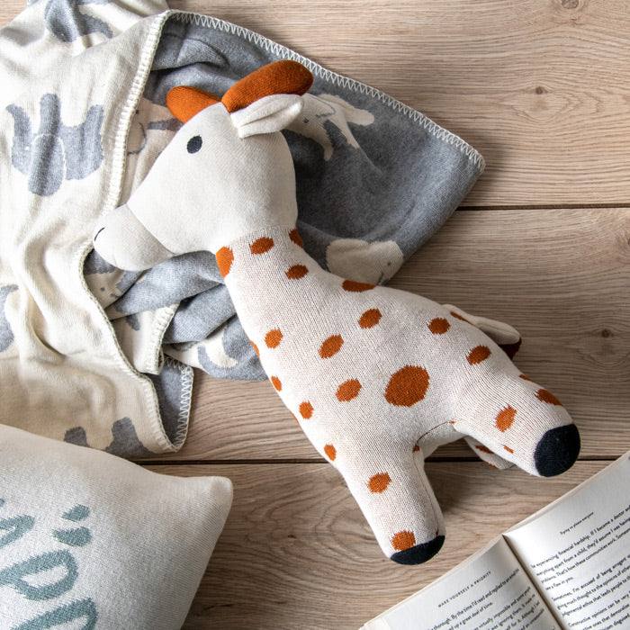 Pomme Knitted Soft Toy - Ivory Giraffe
