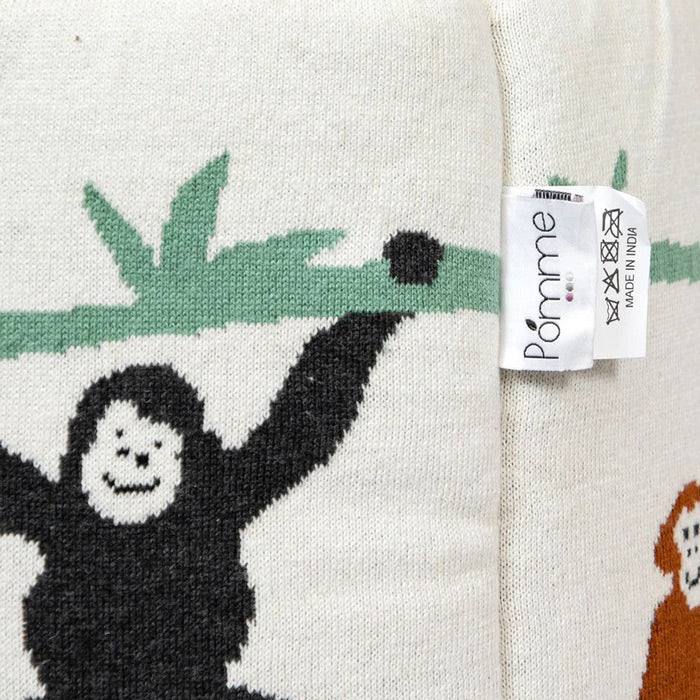 Pomme Knitted Storage Basket - Monkey Safari