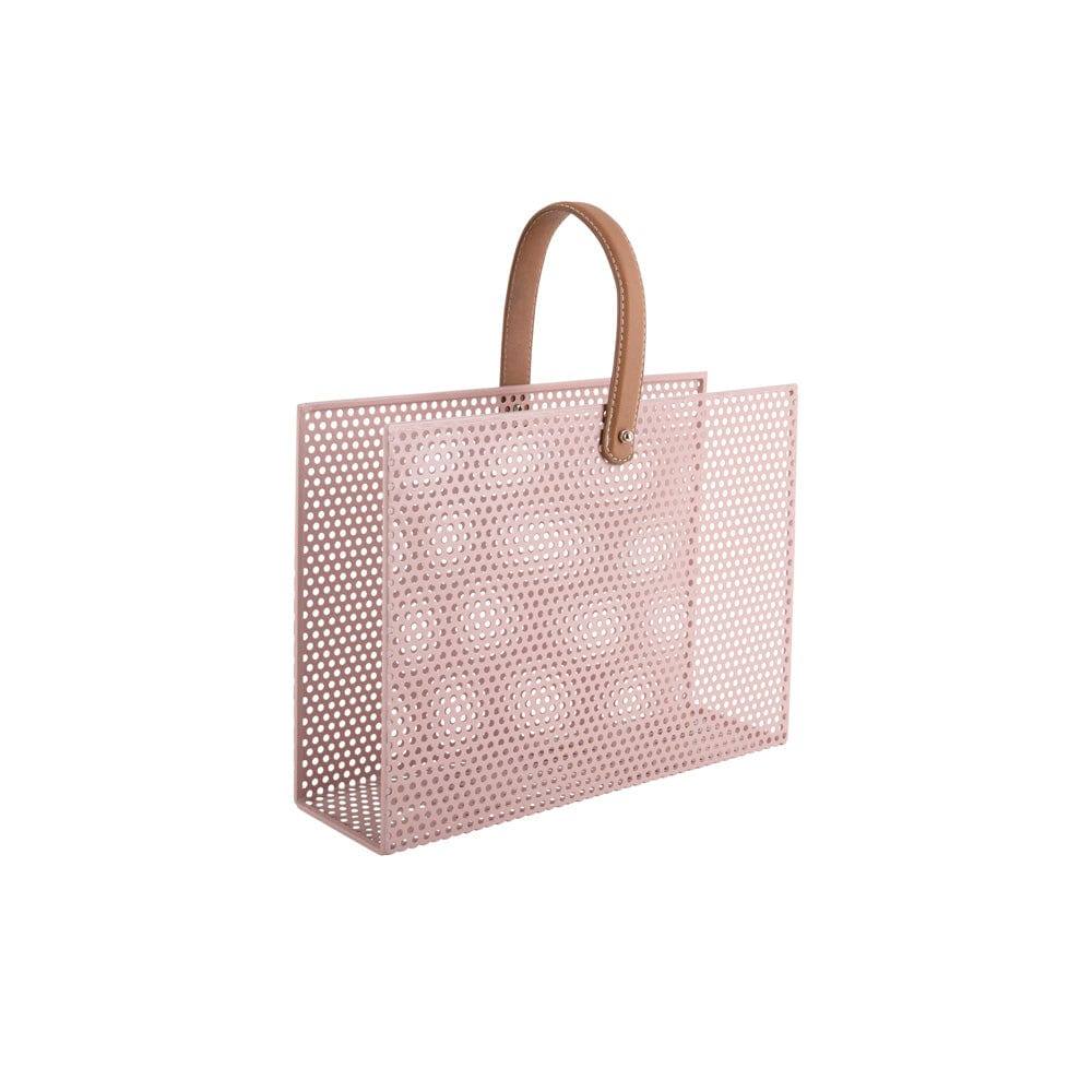 Present Time Mesh Magazine Rack - Pink