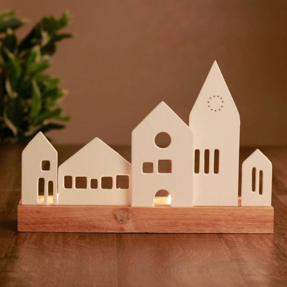 Rader Germany City Lights Decorative Sculpture with Tealight Holders