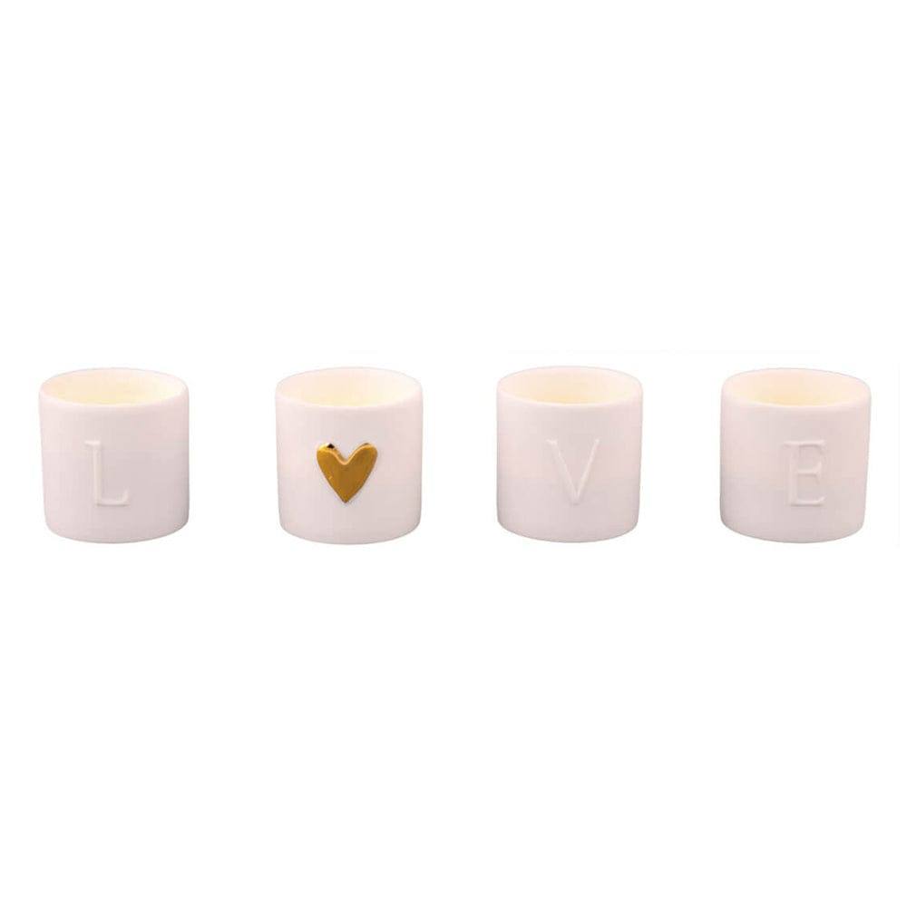 Rader Germany Love Tealight Holders, Set of 4