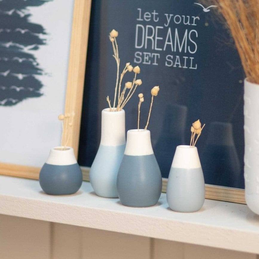Rader Germany Pastel Mini Vases, Set of 4 - Blue