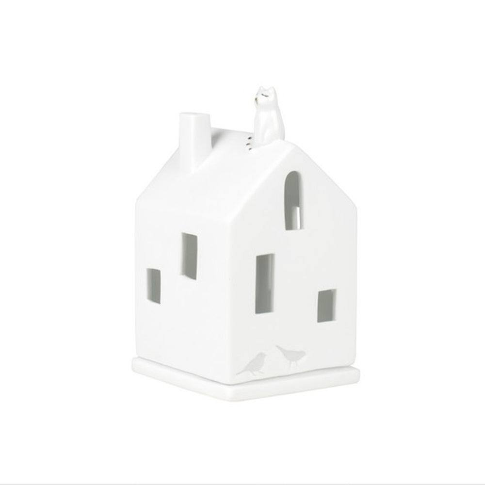 Rader Germany Village House with Cat Tealight Holder & Sculpture