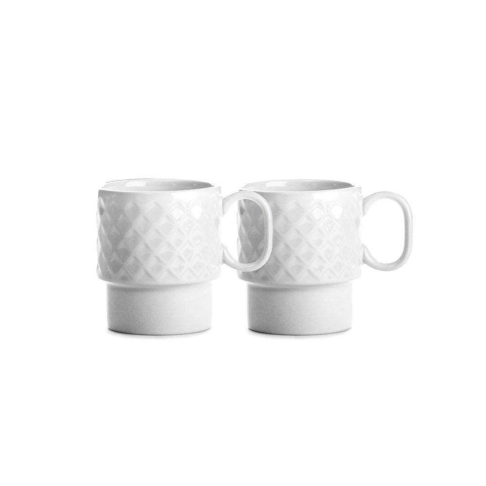 Sagaform Sweden Coffee & More Coffee Mugs, Set of 2 - White