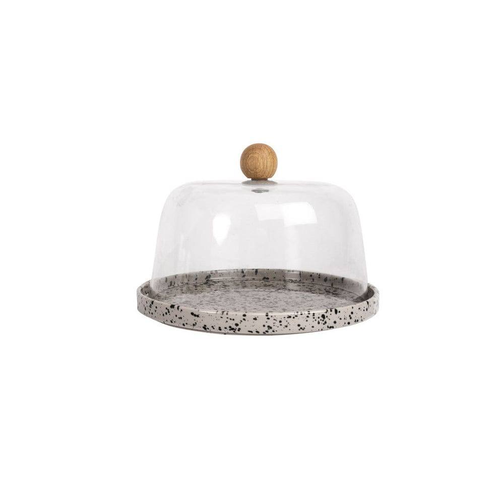 Sagaform Sweden Ditte Cheese Dome with Cloche - Terrazzo Grey