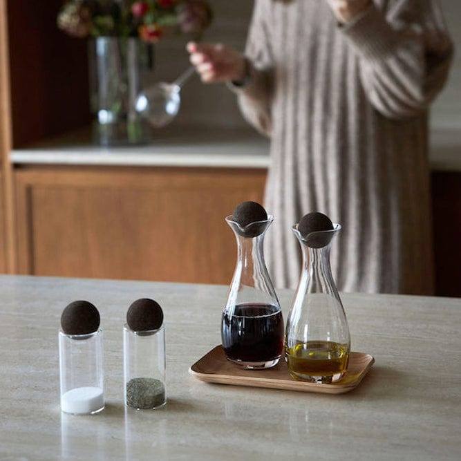 Sagaform Sweden Nature Oil & Vinegar Set With Cork Stoppers