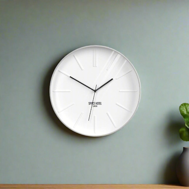 Sci-Fi Sid Wall Clock 35cm - White