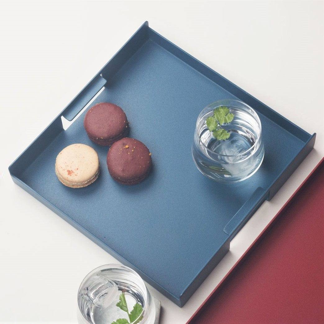 SPIN Flint Serving Tray, Small - Blue