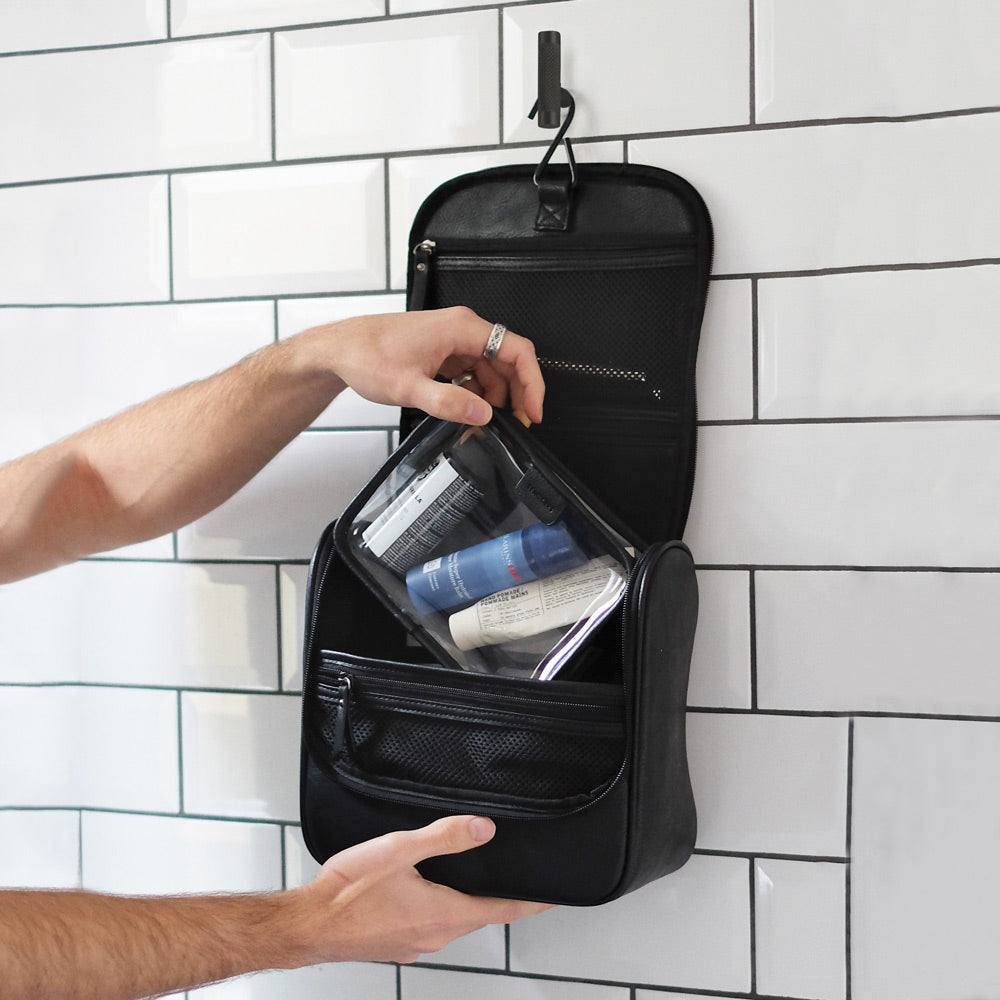 Hanging Travel Washbag Large Black