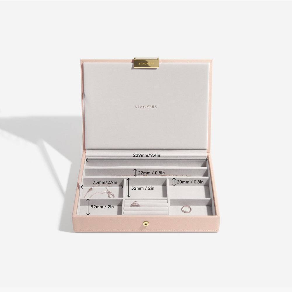 Stackers London Jewellery Box with Deep Drawer Medium - Blush Pink