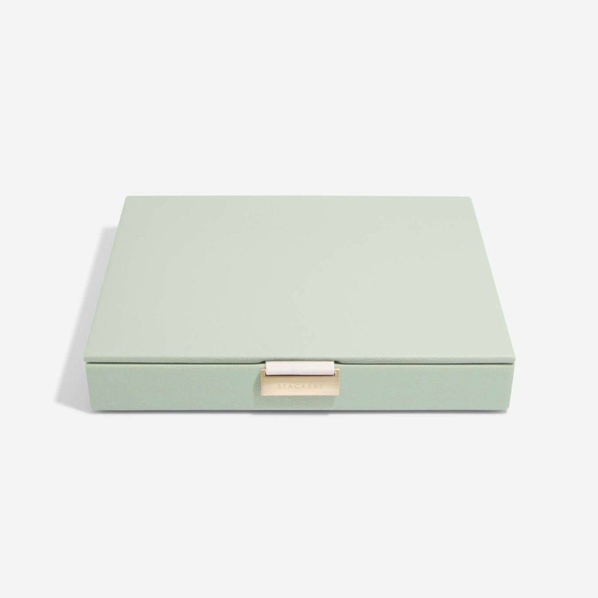 Stackers London Jewellery Box with Lid Medium - Sage Green