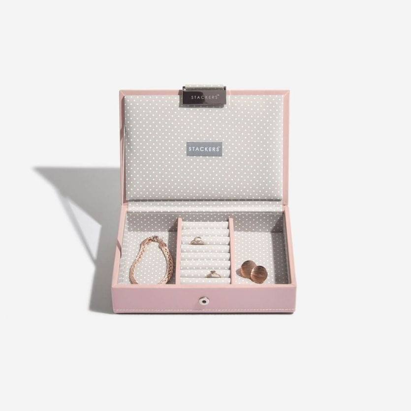 Stackers London Jewellery Box with Lid Small - Soft Pink