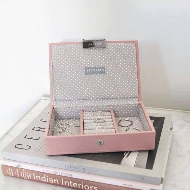 Stackers London Jewellery Box with Lid Small - Soft Pink