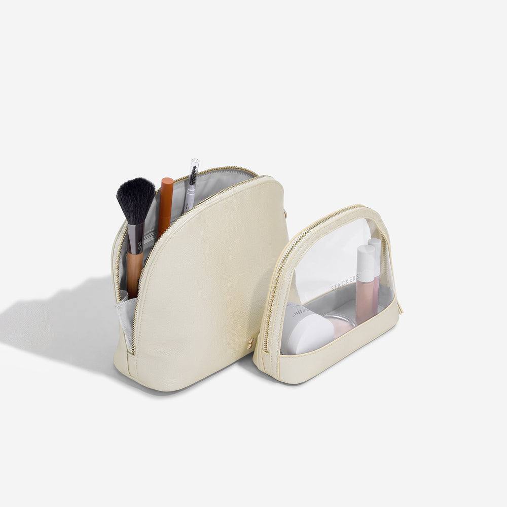 Stackers London Nested Cosmetic Bags, Set of 2 - Metallic Pearl
