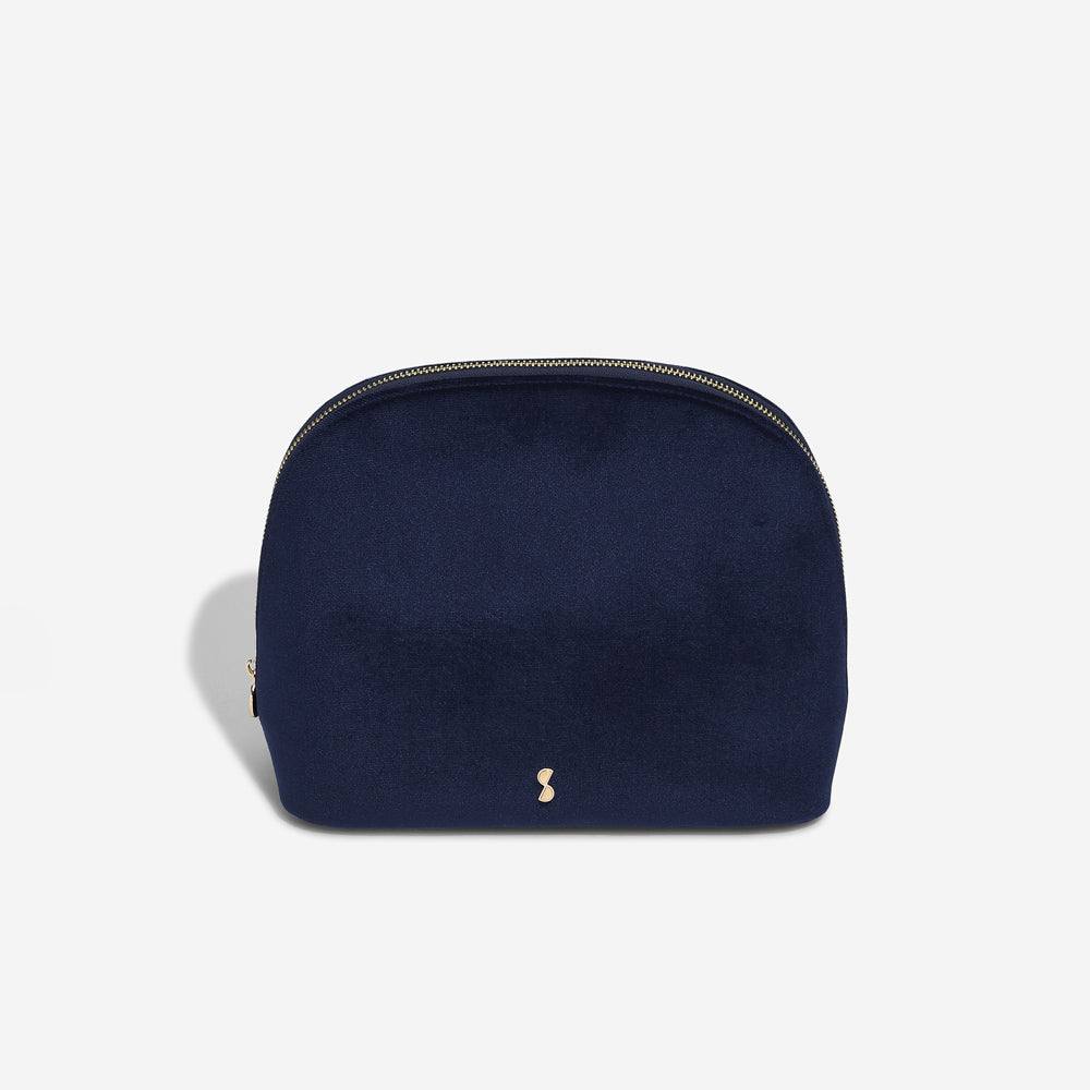 Stackers London Nested Cosmetic Bags, Set of 2 - Navy Velvet
