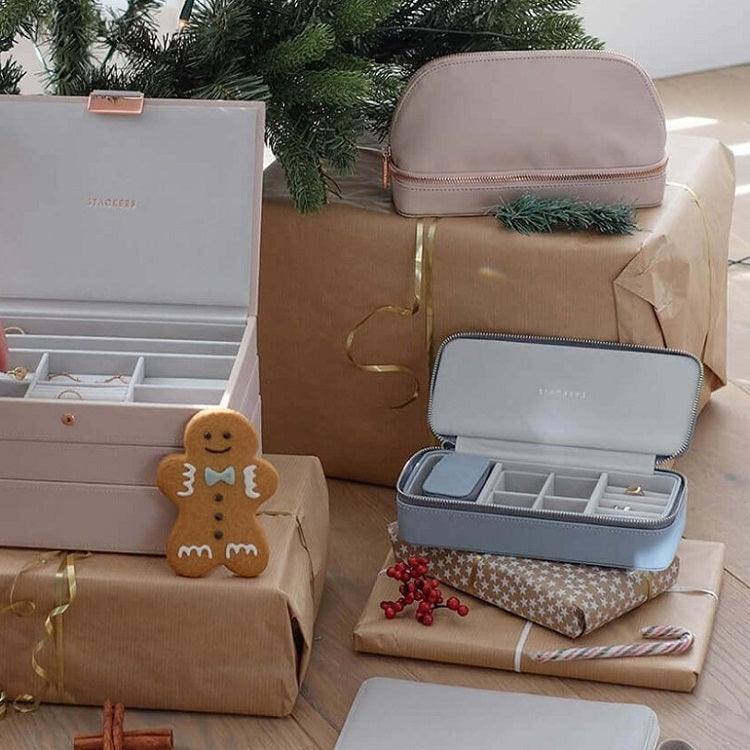 Stackers London Travel Jewellery Pouch Duo - Dusky Blue