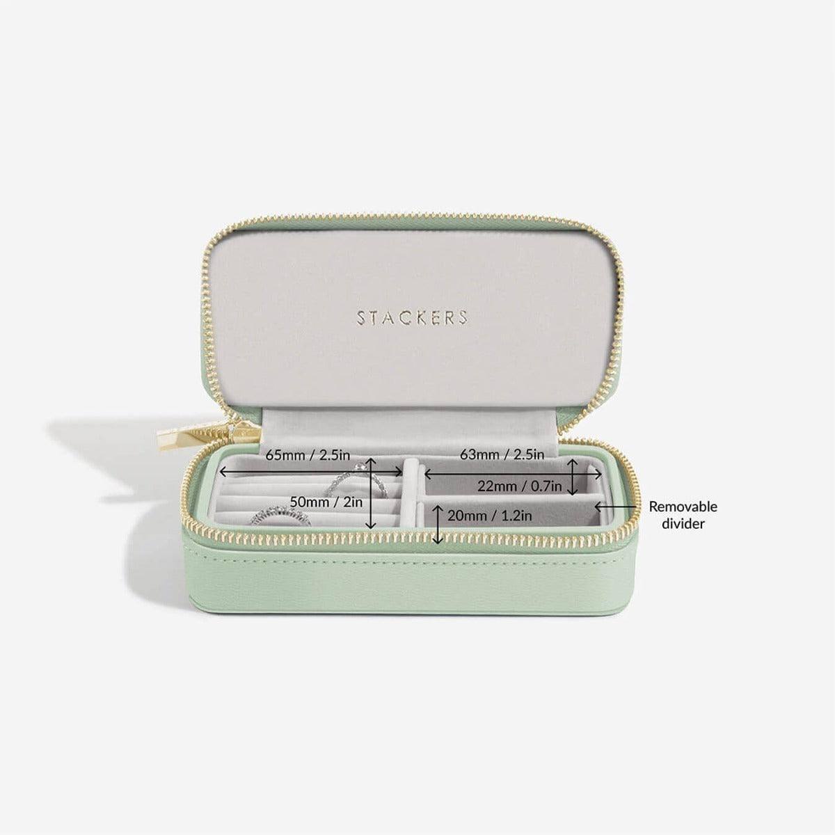 Stackers London Travel Jewellery Pouch Medium - Sage Green