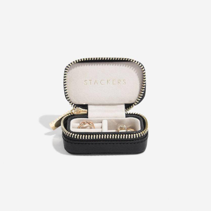 Stackers London Travel Jewellery Pouch Small - Black