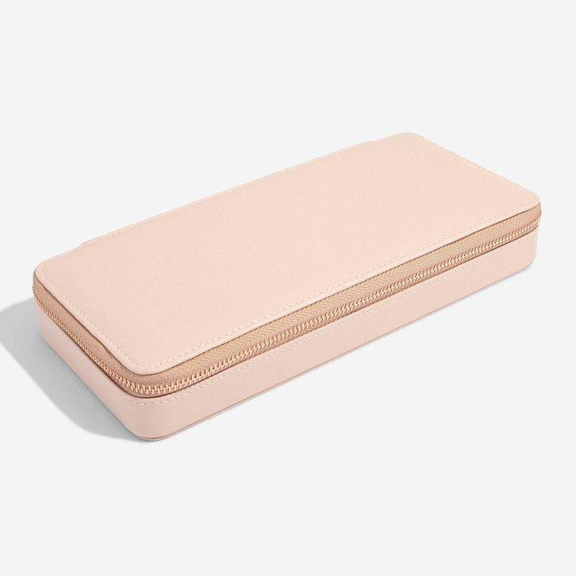 Stackers London Travel Necklace Pouch, Long - Blush Pink