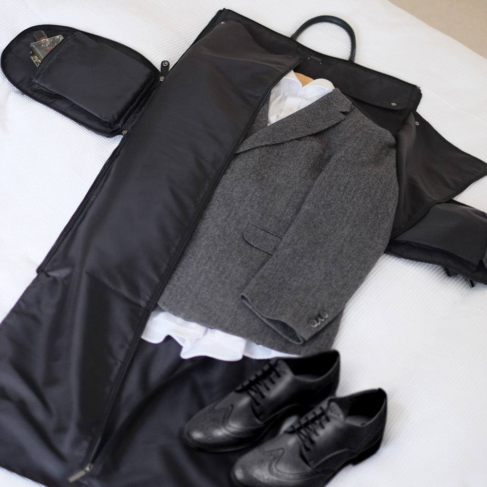Stackers London Zipped Weekend Suit Bag - Black