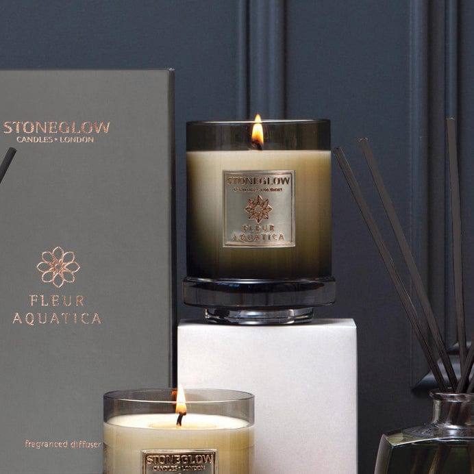 Stoneglow London Metallique Collection Candle - Fleur Aquatica