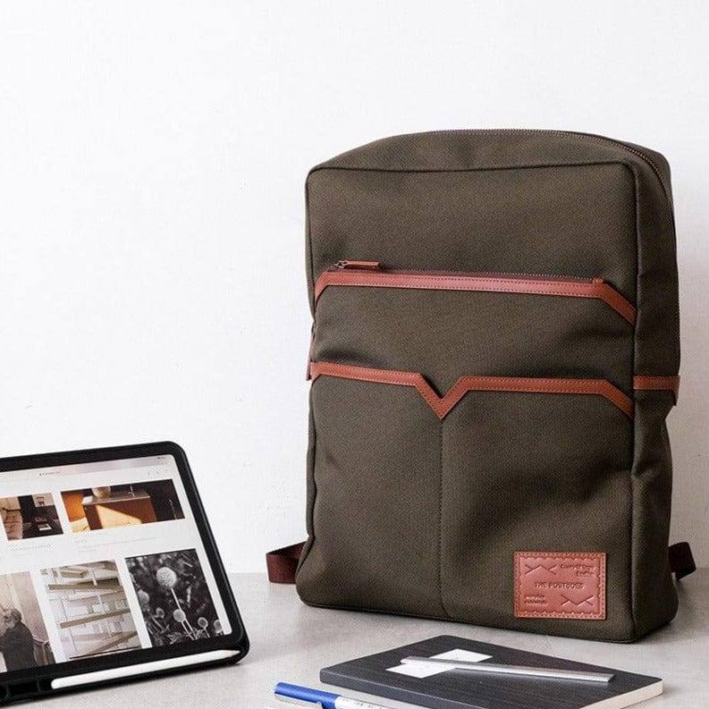 The Postbox The Arles Backpack - Forest Green