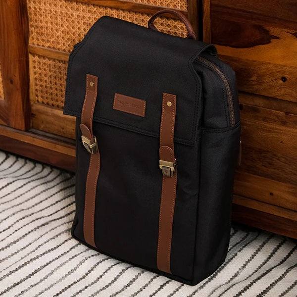 The Postbox The Transit 4.0 Backpack - Charcoal with Tan