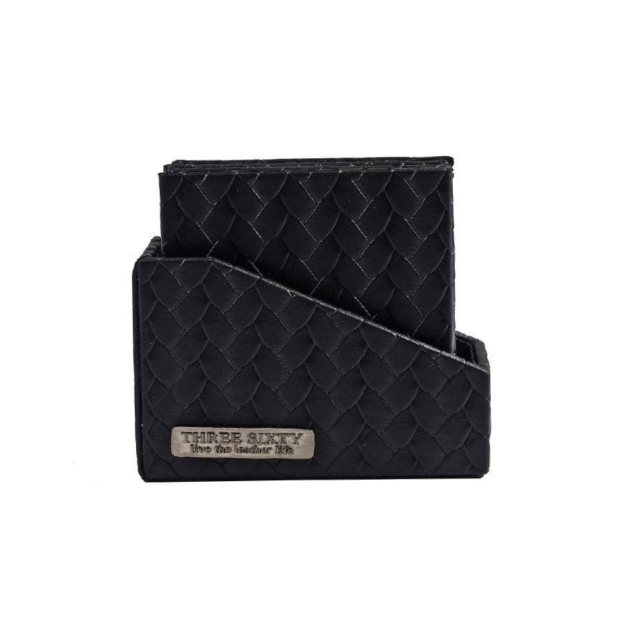 Three Sixty Entwine Coasters, Set of 6 - Black