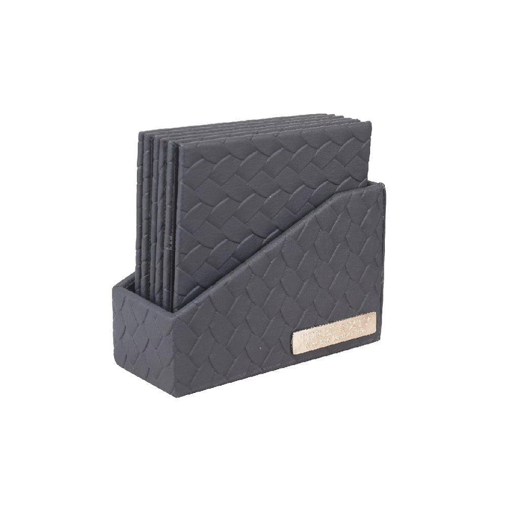 Three Sixty Entwine Coasters, Set of 6 - Grey