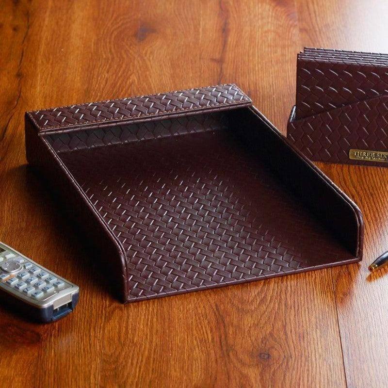 Three Sixty Entwine Paper Tray - Brown