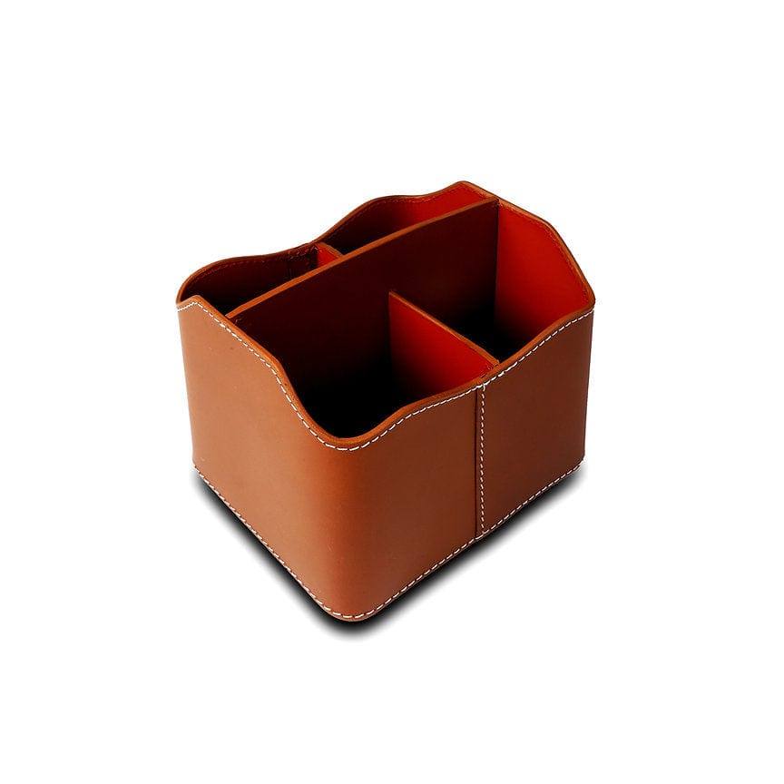 Three Sixty Modella Desk Caddy - Cognac