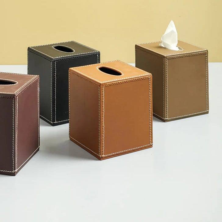 Three Sixty Modella High Tissue Box Holder - Cognac