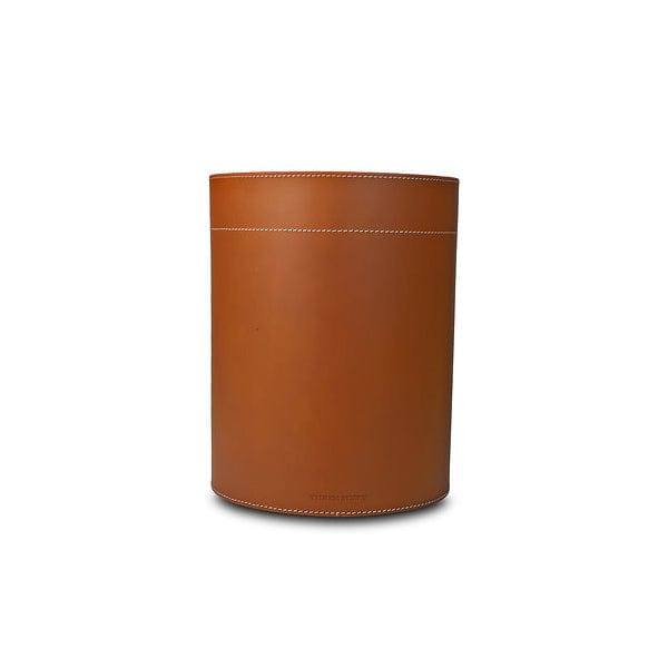 Three Sixty Modella Round Waste Basket - Cognac