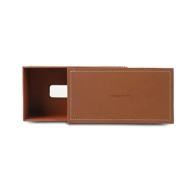 Three Sixty Modella Tissue Box Holder - Cognac