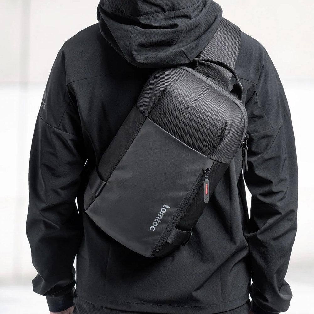 Tomtoc CroxBody EDC Sling Bag Black 11 Inch