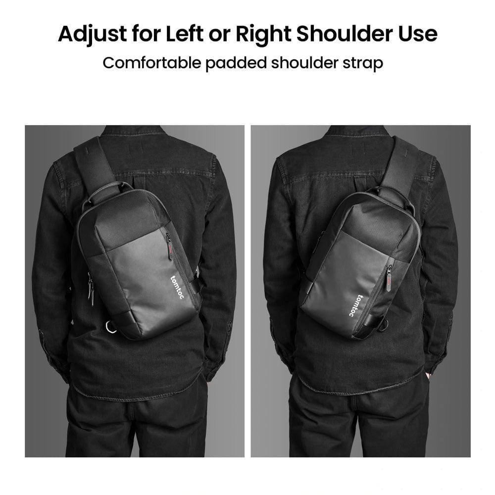 Tomtoc CroxBody EDC Sling Bag - Black 11 Inch