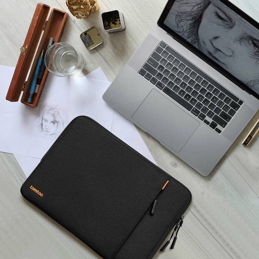 Tomtoc Defender A13 Laptop Sleeve & Pouch - Black 13 to 14 Inch