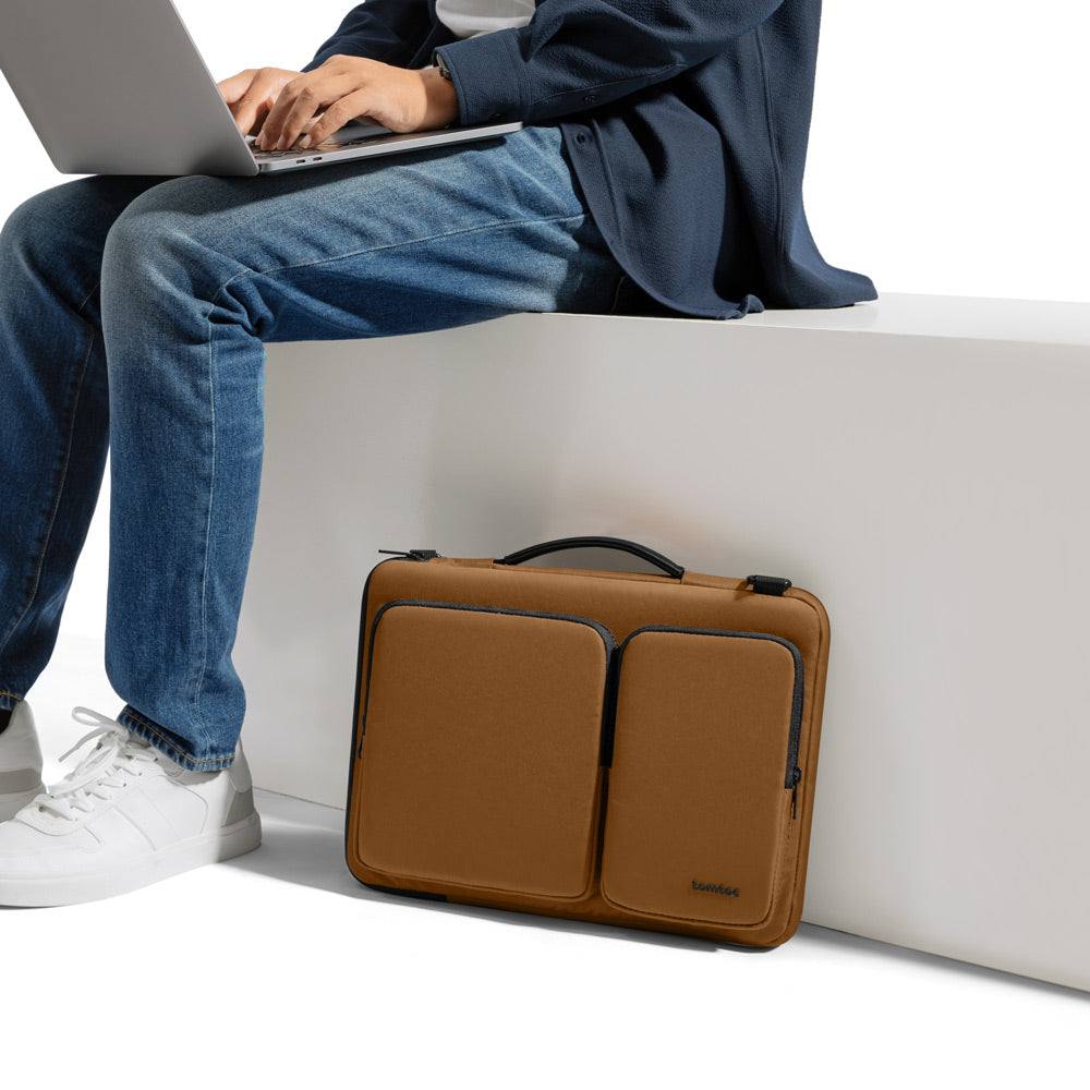 Tomtoc Defender A42 Laptop Bag - Brown 15 to 16 Inch
