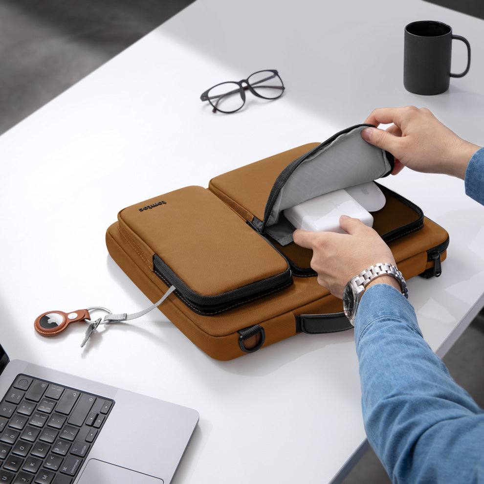 Tomtoc Defender A42 Laptop Bag - Brown 15 to 16 Inch