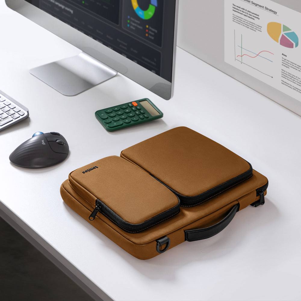 Tomtoc Defender A42 Laptop Bag - Brown 15 to 16 Inch