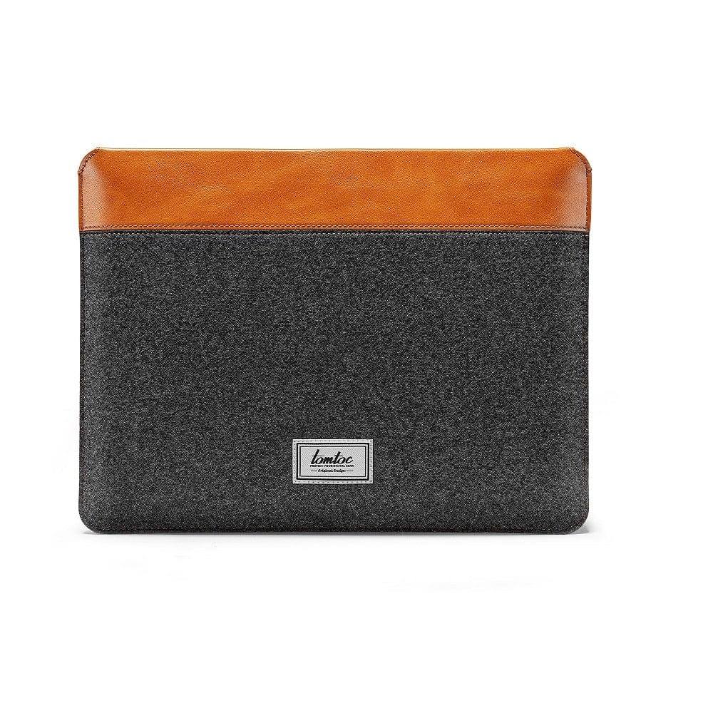 Tomtoc Grey Felt Laptop Sleeve - Tan 13 to 13.3 Inch