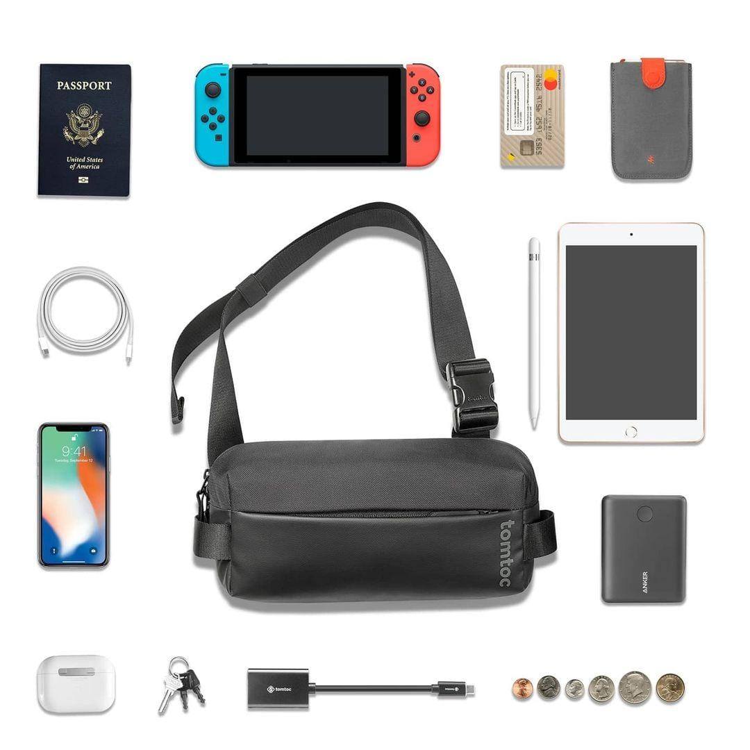 Tomtoc Urban Sling Bag - Black