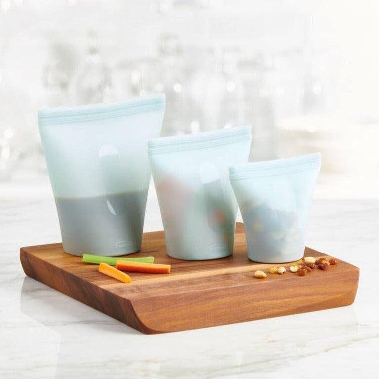 Trudeau Eco Silicone Reusable Food Bags, Set of 3