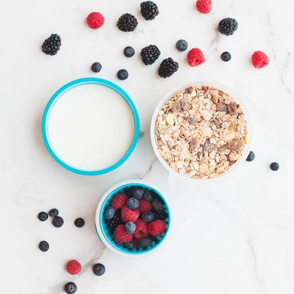 Trudeau Fuel Cereal & Milk Pot - Tropical Blue