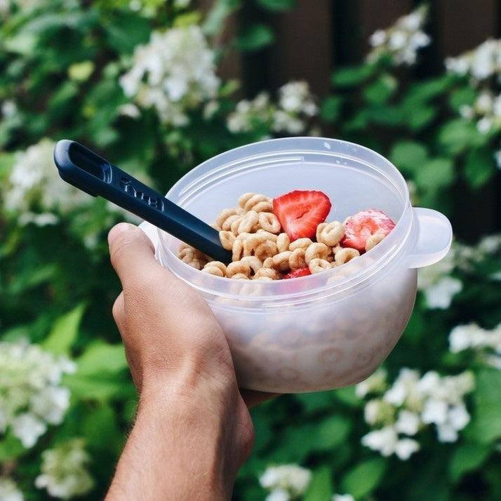 Trudeau Fuel Cereal & Milk Pot - Tropical Blue