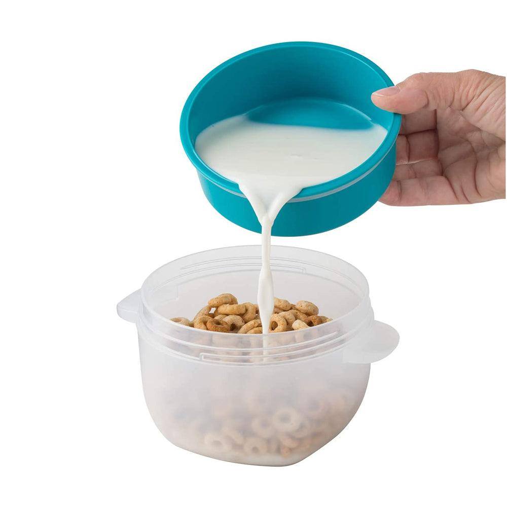 Trudeau Fuel Cereal & Milk Pot - Tropical Blue