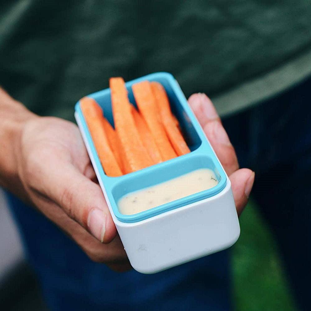 Trudeau Fuel Snack N Dip Container Small - Tropical Blue