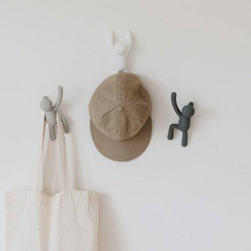 Umbra Buddy Hooks, Set of 3 - Assorted Grey